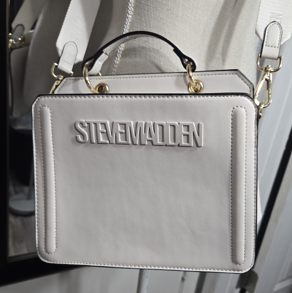 Steve Madden Bevelyn Small Satchel bag Eggshell White Color - Picture 9 of 9